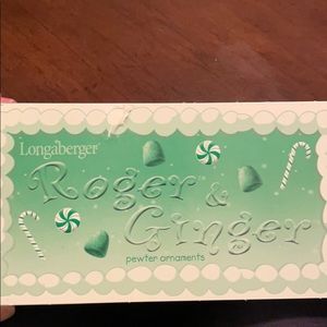 Longaberger 2000 Roger & Ginger pewter ornaments